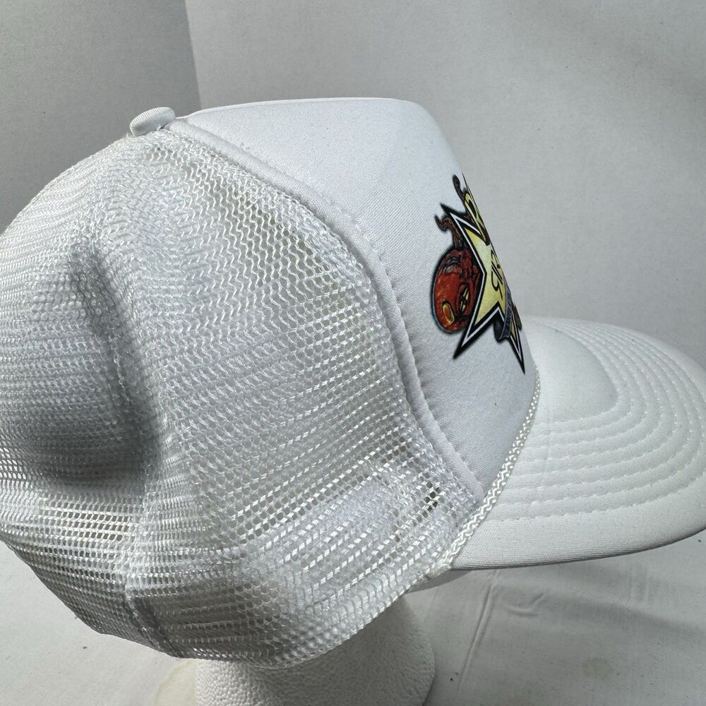 Vintage Rockstar Energy Drink Trucker Mesh Snapback Hat White One Size Nissun - Picture 8 of 11